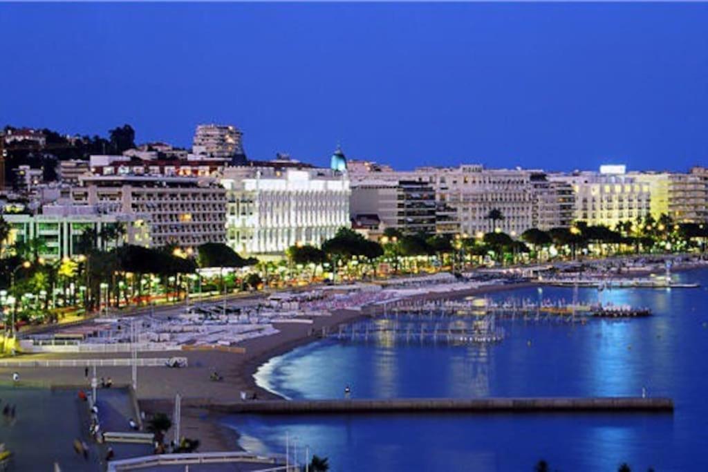 Cannes Palm Beach Parking, Clim, Wifi Plage 2' A Pieds מראה חיצוני תמונה