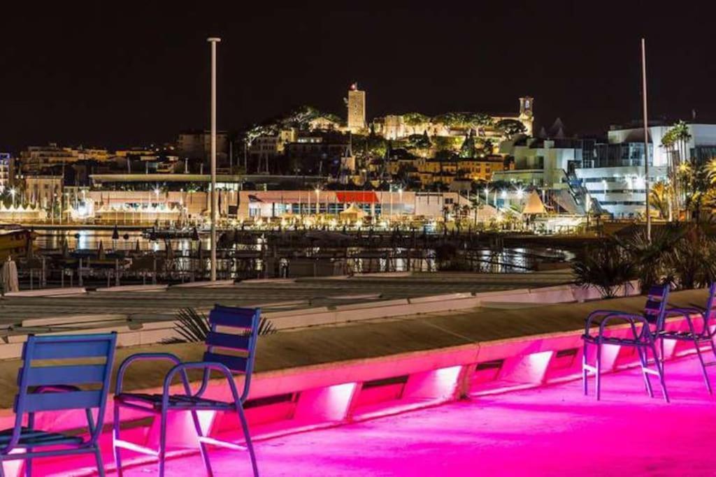 Cannes Palm Beach Parking, Clim, Wifi Plage 2' A Pieds מראה חיצוני תמונה